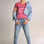 Camiseta Salsa Branding con Cuentas - ECRU