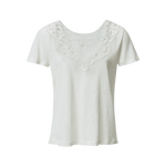 Camiseta Salsa Jeans Lisa con Encaje Arena - ECRU