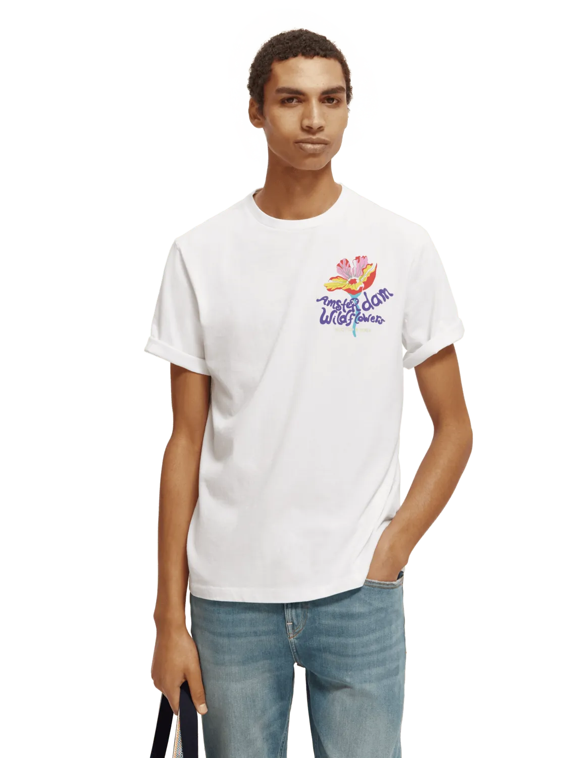 Camiseta Scotch & Soda Forever Summer Artwork - ECRU