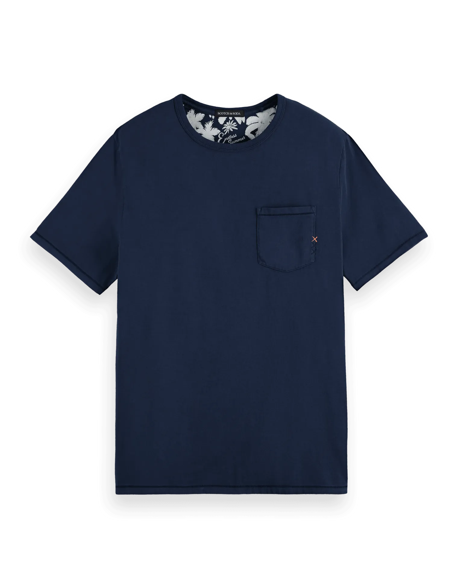 Camiseta Scotch & Soda Garment Dye Pocket - ECRU