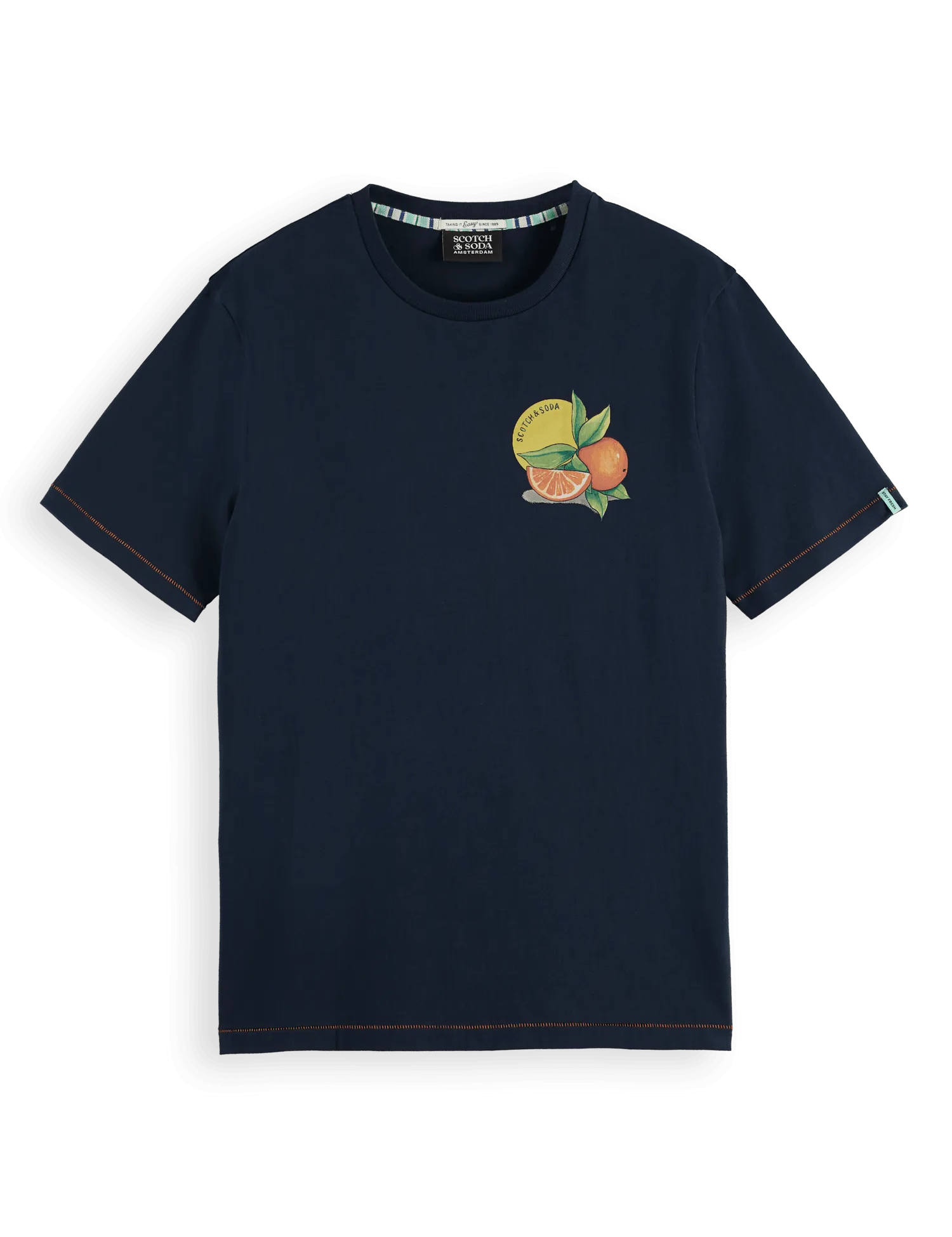 Camiseta Scotch & Soda Spicy Orange - ECRU