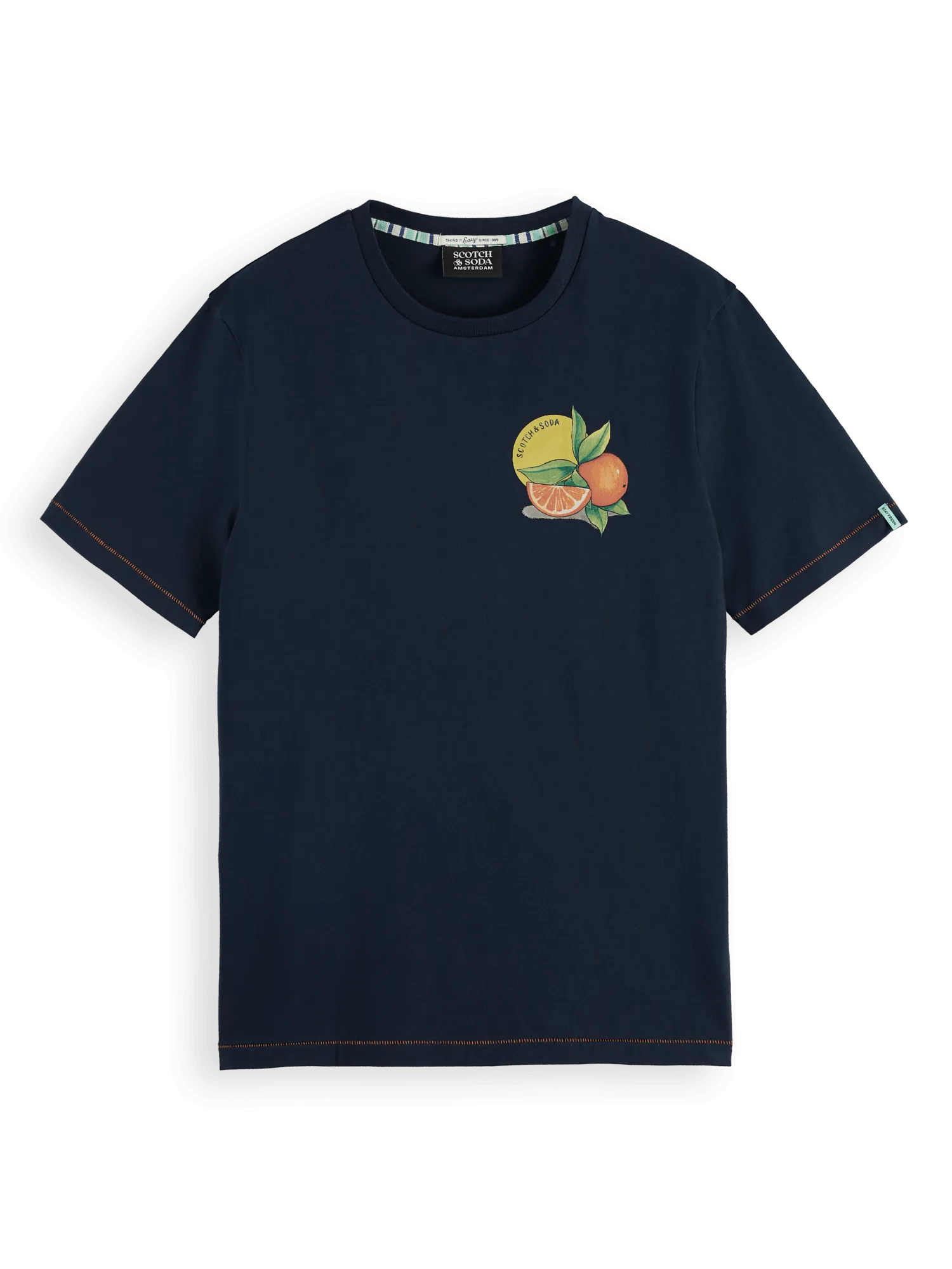 Camiseta Scotch & Soda Spicy Orange - ECRU