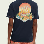 Camiseta Scotch & Soda Spicy Orange - ECRU