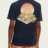 Camiseta Scotch & Soda Spicy Orange - ECRU