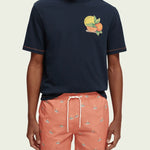 Camiseta Scotch & Soda Spicy Orange - ECRU