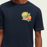 Camiseta Scotch & Soda Spicy Orange - ECRU