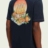 Camiseta Scotch & Soda Spicy Orange - ECRU