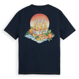 Camiseta Scotch & Soda Spicy Orange - ECRU