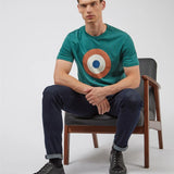 Camiseta Signature Target Dark Emerald - ECRU