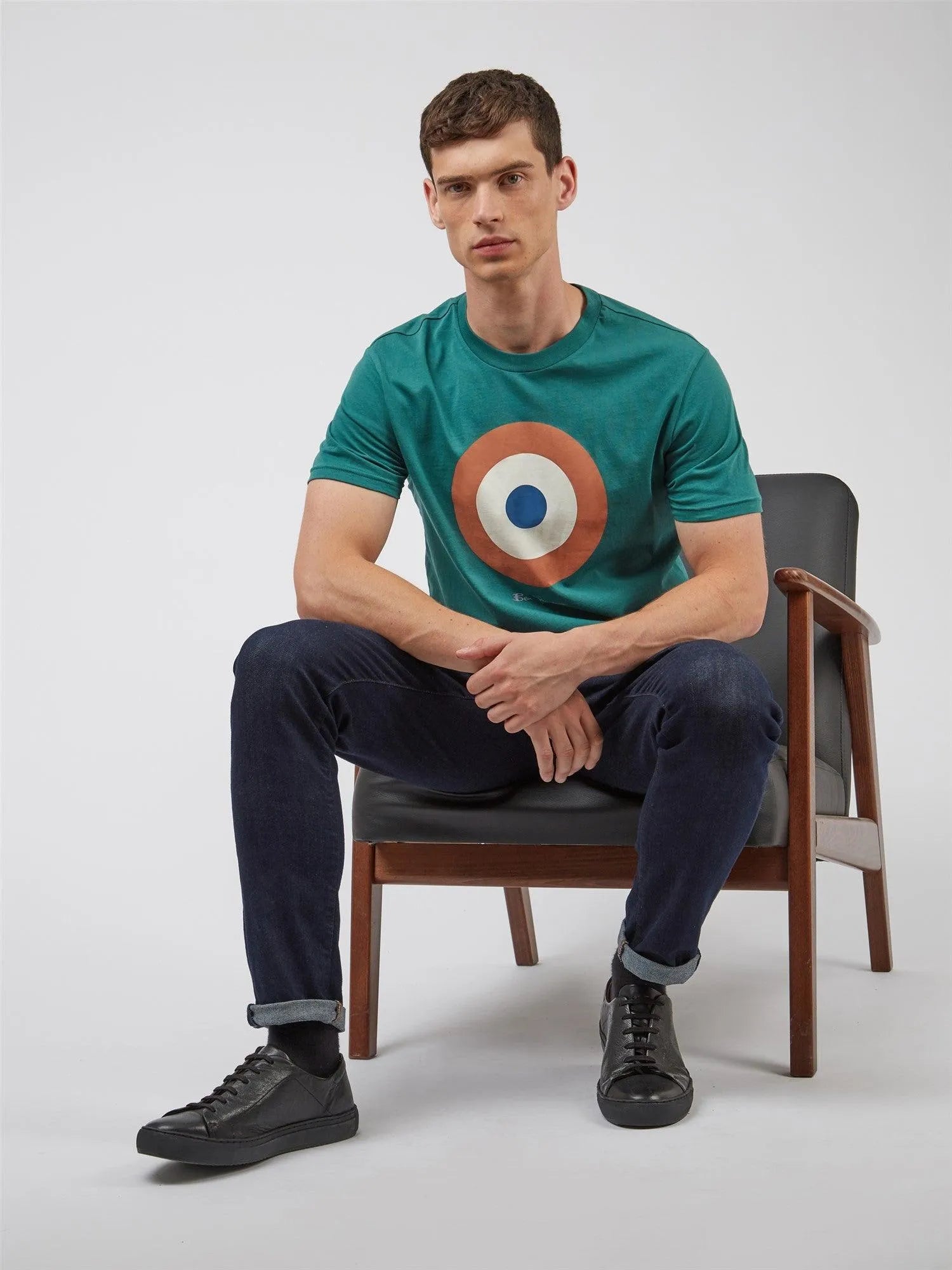 Camiseta Signature Target Dark Emerald - ECRU