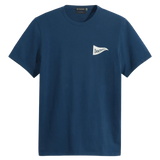 Camiseta Slim Logo Poseidon Blue - ECRU