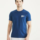 Camiseta Slim Logo Poseidon Blue - ECRU