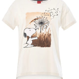 Camiseta Snoopy Estampado Floral - ECRU