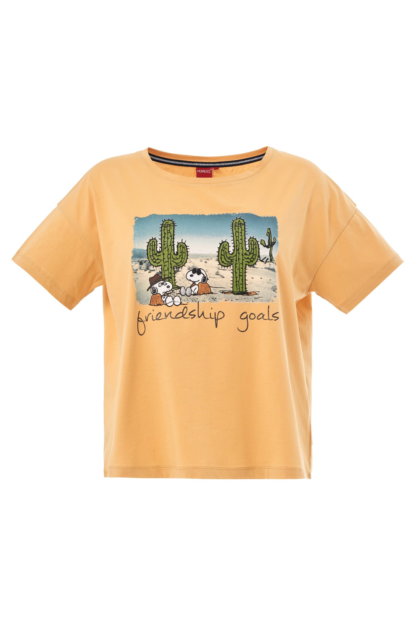 Camiseta Snoopy Friendship Goals - ECRU