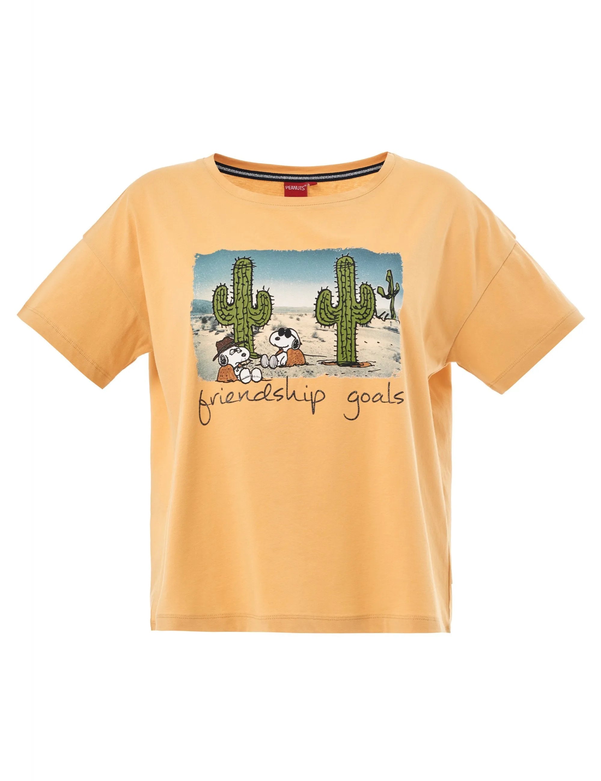 Camiseta Snoopy Friendship Goals - ECRU