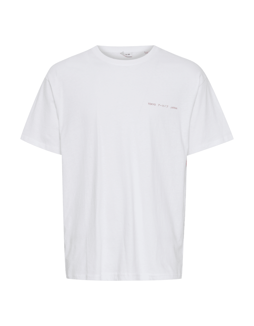 Camiseta !Solid de Hombre Manga Corta Ezri White - ECRU