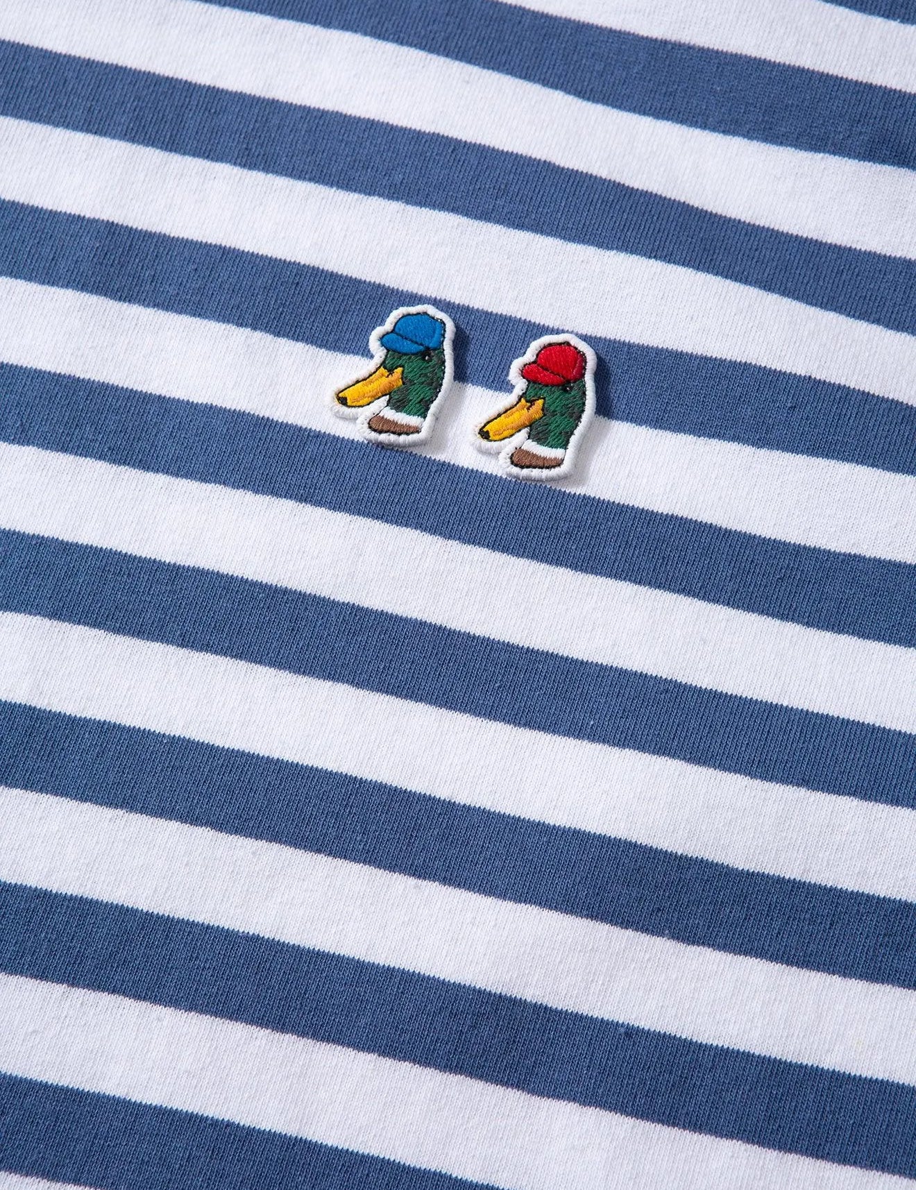 Camiseta Special Duck Stripes Horizontal Blue - ECRU