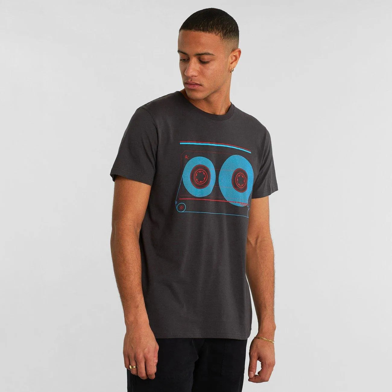 Camiseta Stockholm Cassette Lines - ECRU