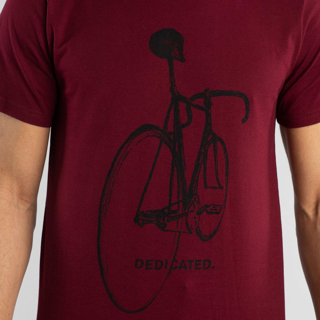 Camiseta Stockholm Pencil Bike Burgundy - ECRU