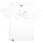 Camiseta Stockholm Rainbow Bicicleta Blanca - ECRU