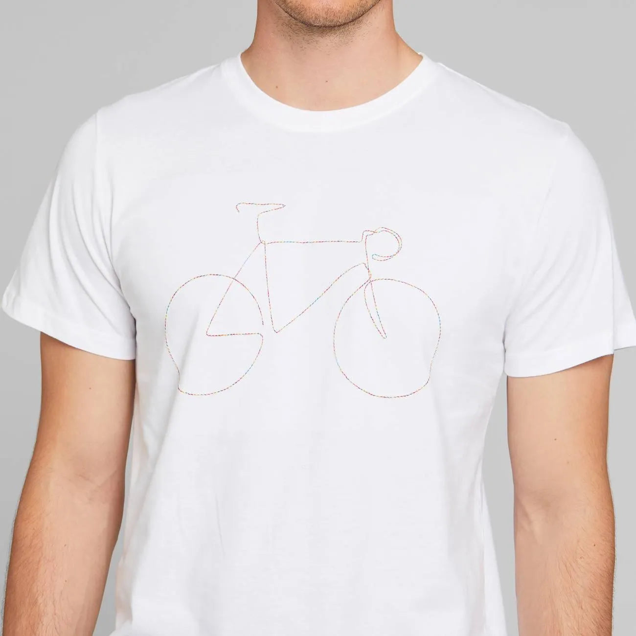 Camiseta Stockholm Rainbow Bicicleta Blanca - ECRU