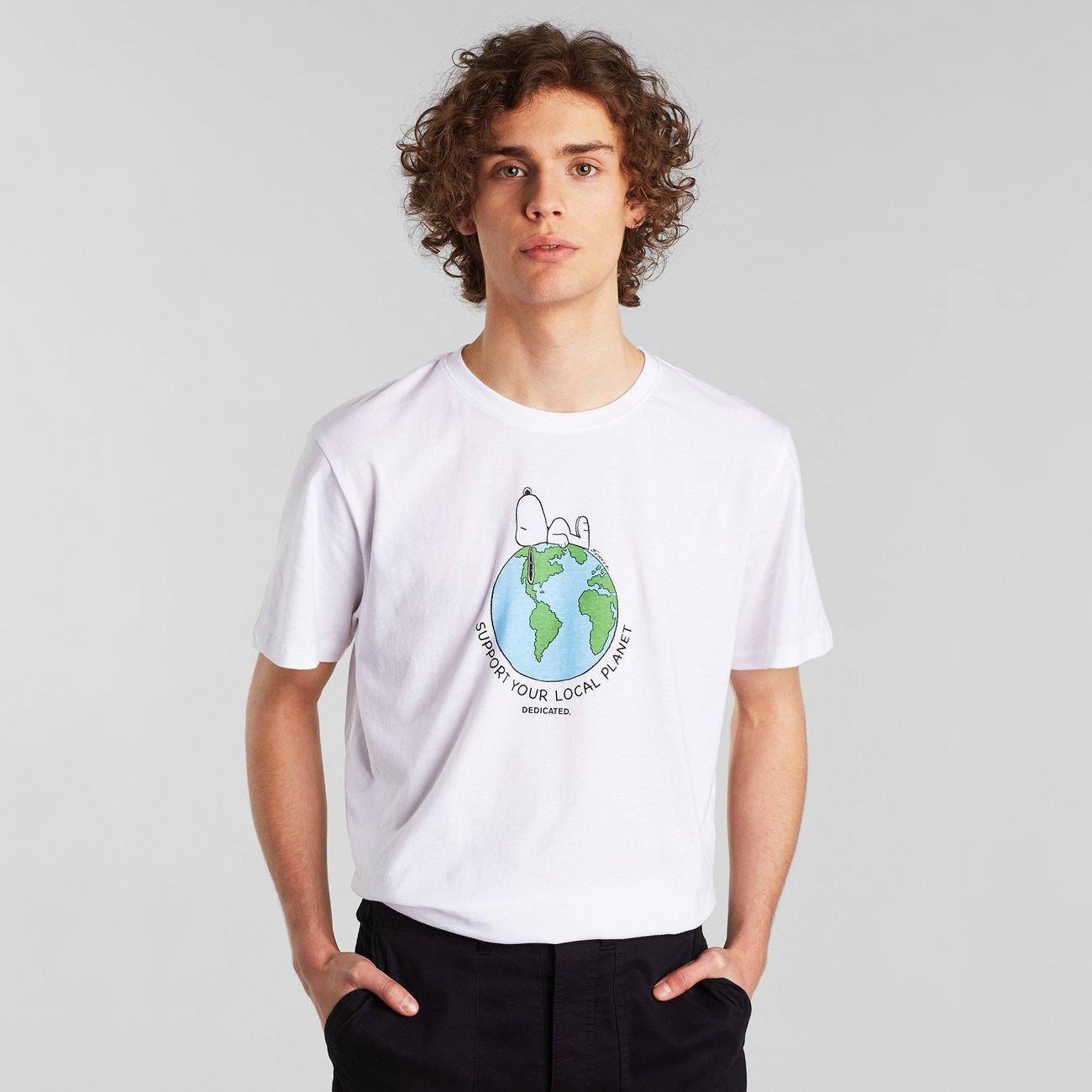 Camiseta Stockholm Snoopy Earth - ECRU