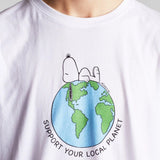 Camiseta Stockholm Snoopy Earth - ECRU