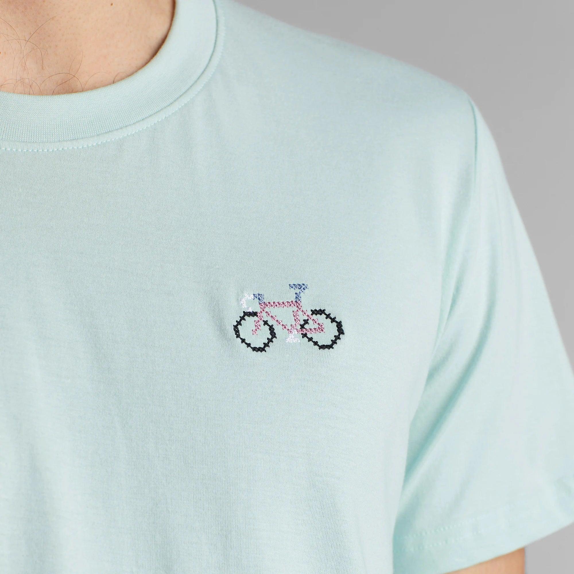 Camiseta Stockholm Stitch Bike Mint - ECRU