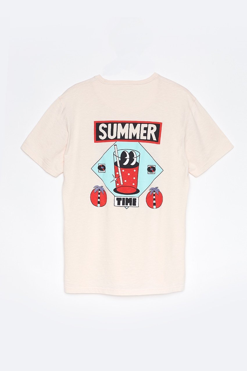 Camiseta Summer Time Yeye Weller - ECRU