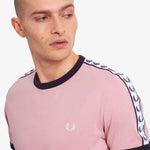 Camiseta Taped Ringer Gunmetal - ECRU