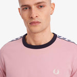 Camiseta Taped Ringer Gunmetal - ECRU