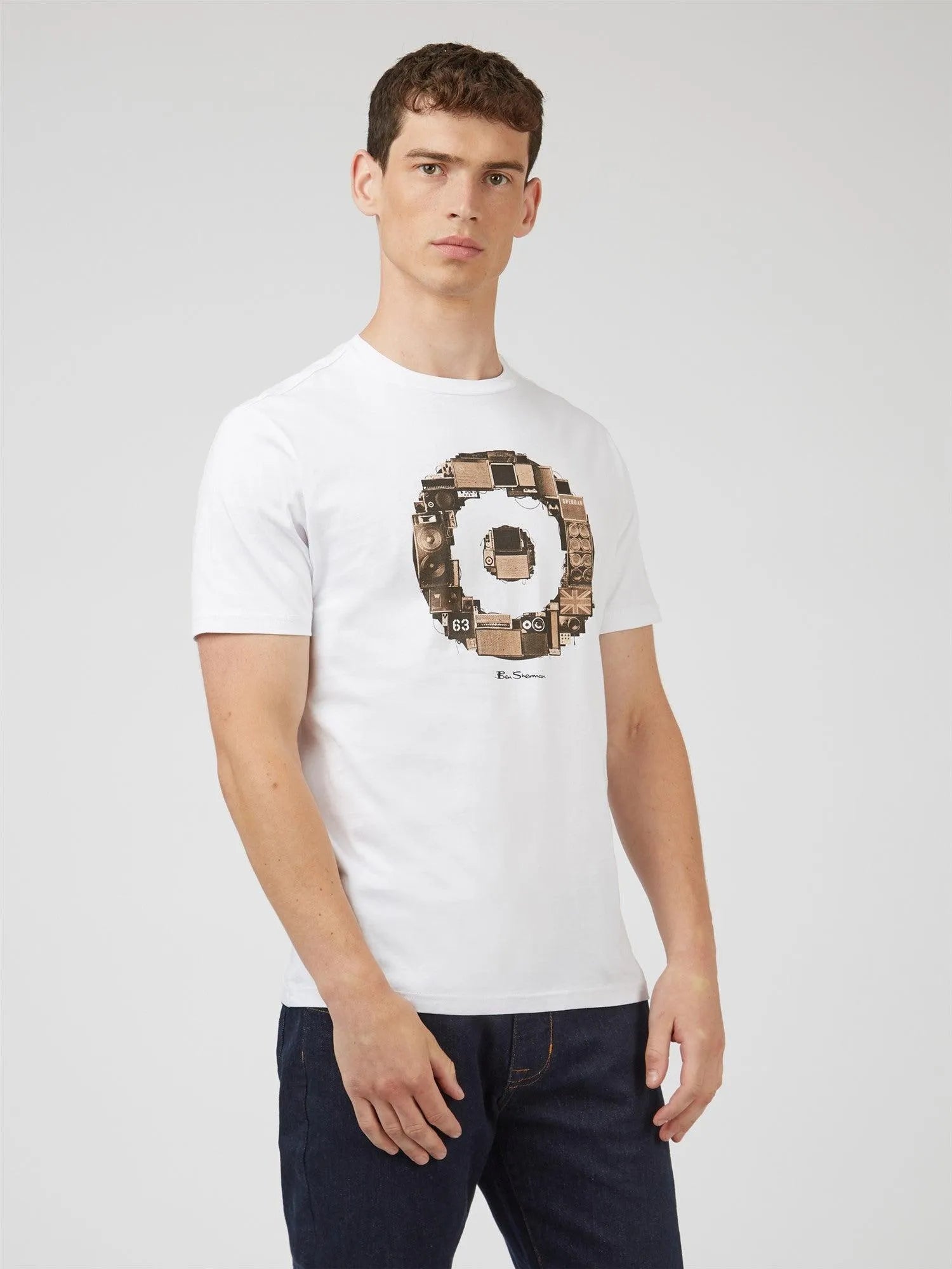 Camiseta Target Speakers - ECRU