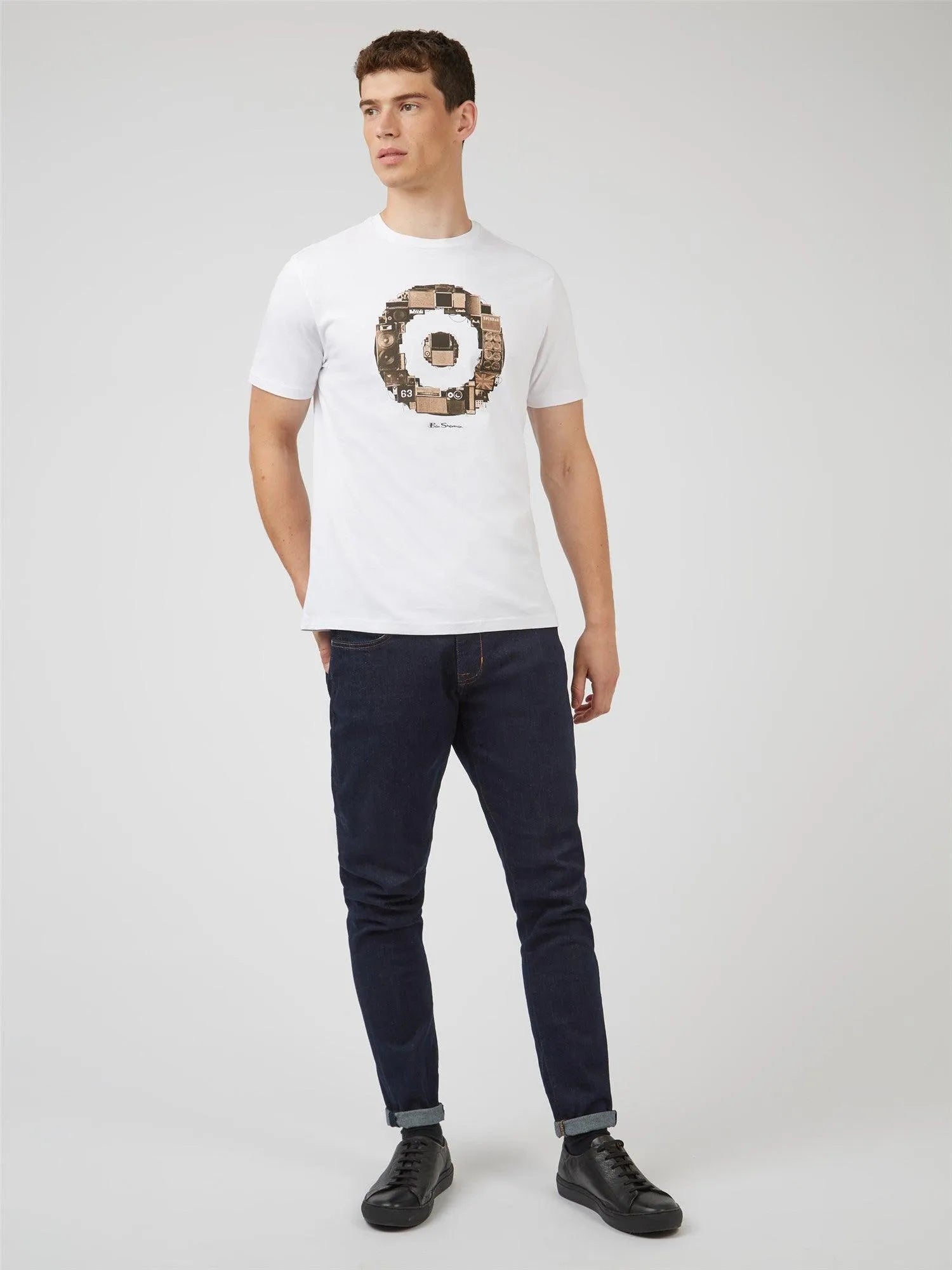Camiseta Target Speakers - ECRU