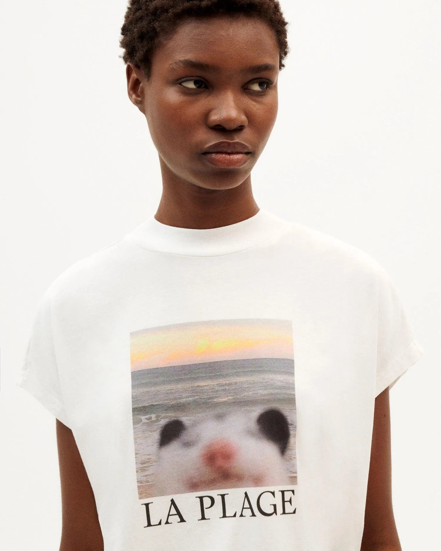 Camiseta Thinking Mu de Mujer La Plage - ECRU