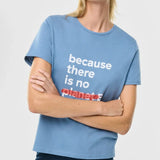 Camiseta Underlined Artic Blue - ECRU