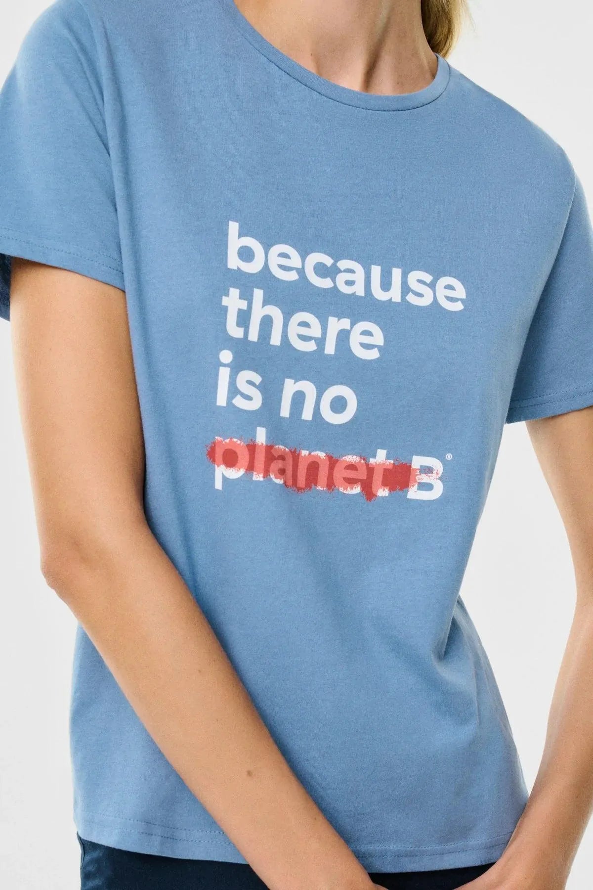 Camiseta Underlined Artic Blue - ECRU