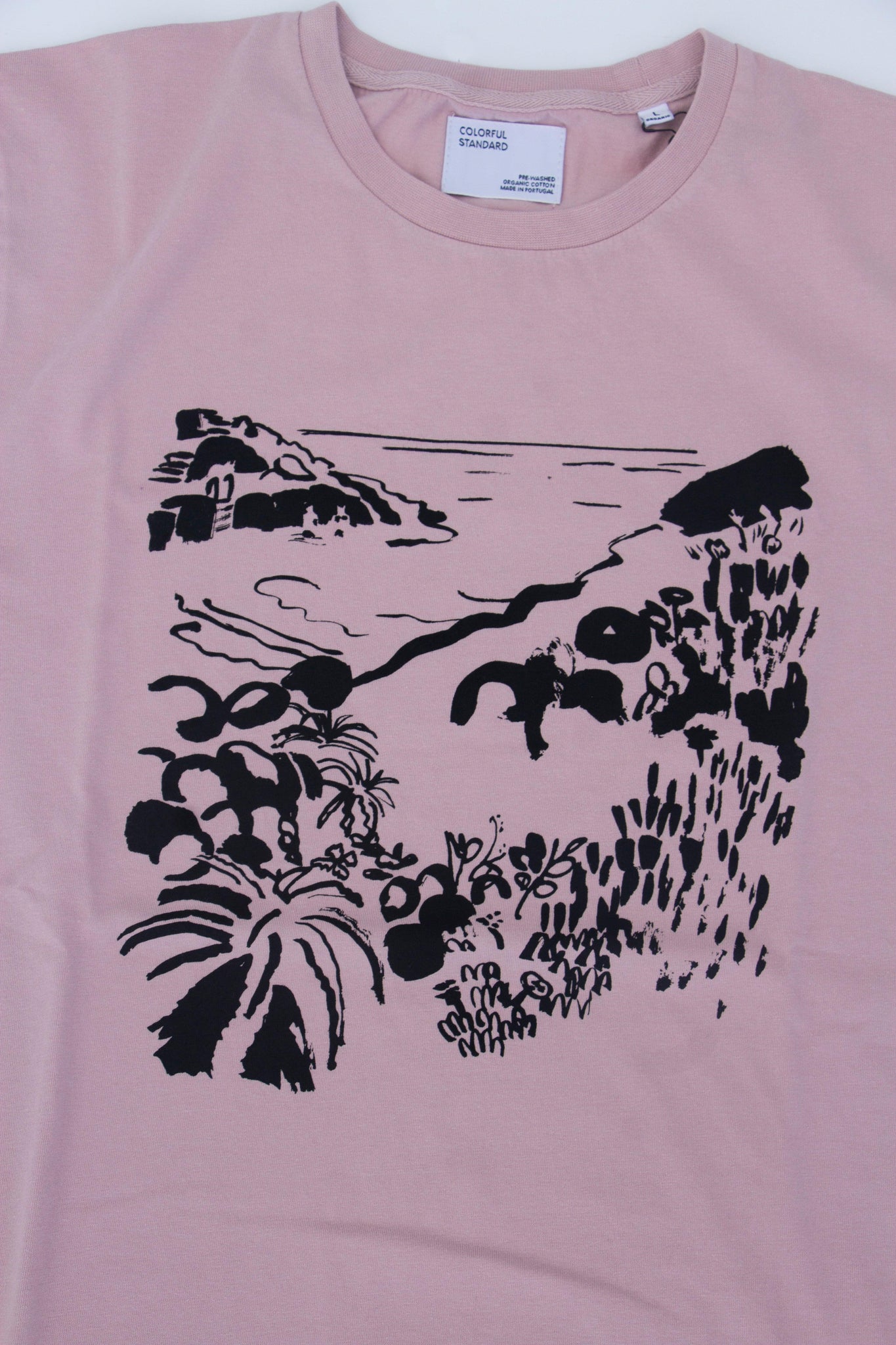 Camiseta Unisex Orgánica Pol Montserrat Playa - ECRU