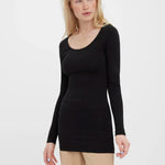Camiseta Vero Moda Manga Larga Maxi Black - ECRU
