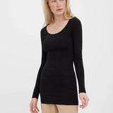 Camiseta Vero Moda Manga Larga Maxi Black - ECRU