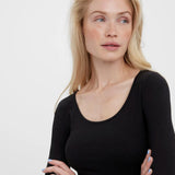 Camiseta Vero Moda Manga Larga Maxi Black - ECRU