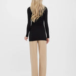 Camiseta Vero Moda Manga Larga Maxi Black - ECRU