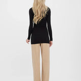 Camiseta Vero Moda Manga Larga Maxi Black - ECRU