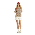 Camiseta Xantik Oversize Floral Fields - ECRU