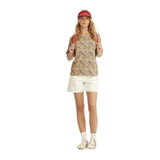 Camiseta Xantik Oversize Floral Fields - ECRU