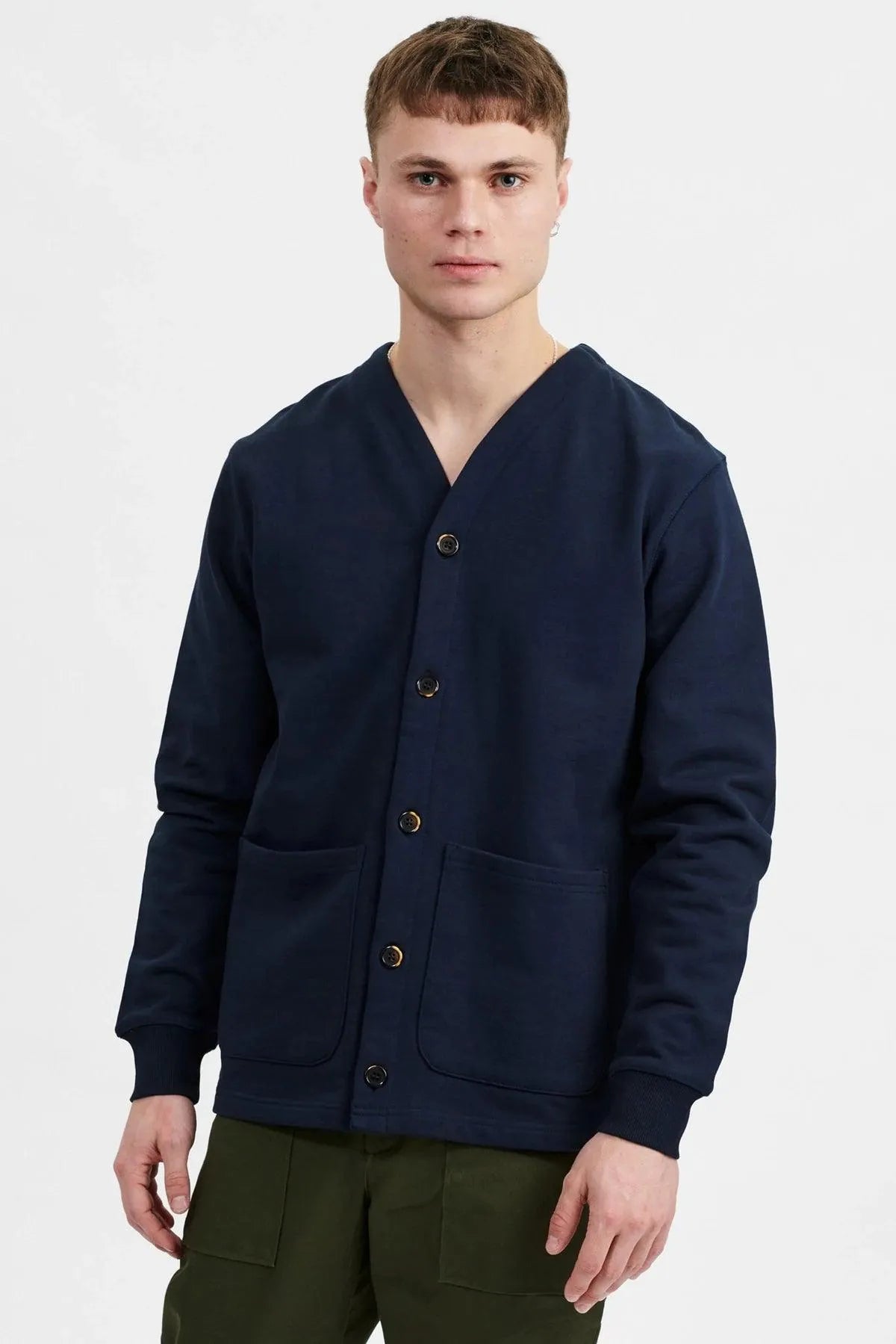 Cardigan Aksam French Terry Sky Captain - ECRU