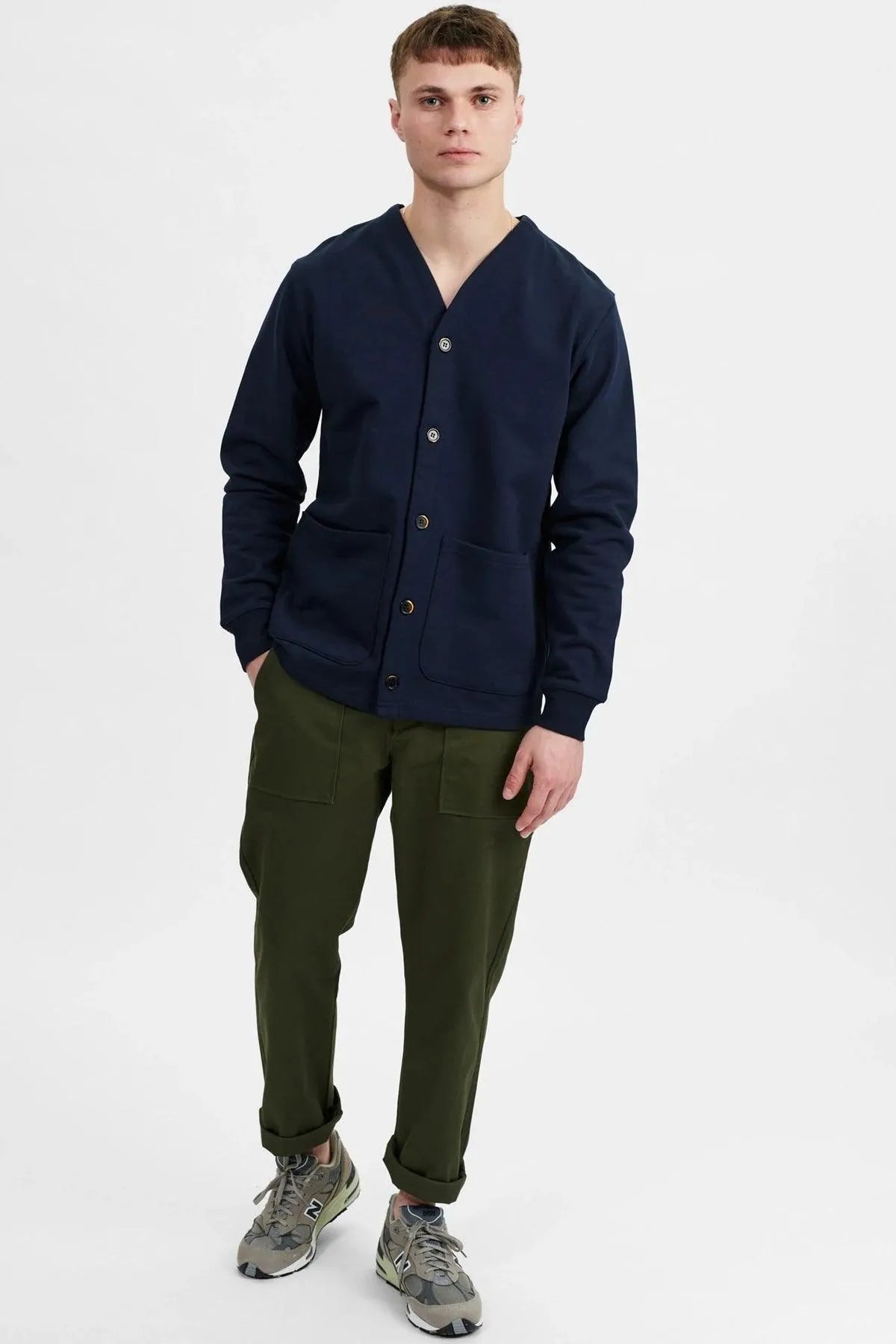 Cardigan Aksam French Terry Sky Captain - ECRU