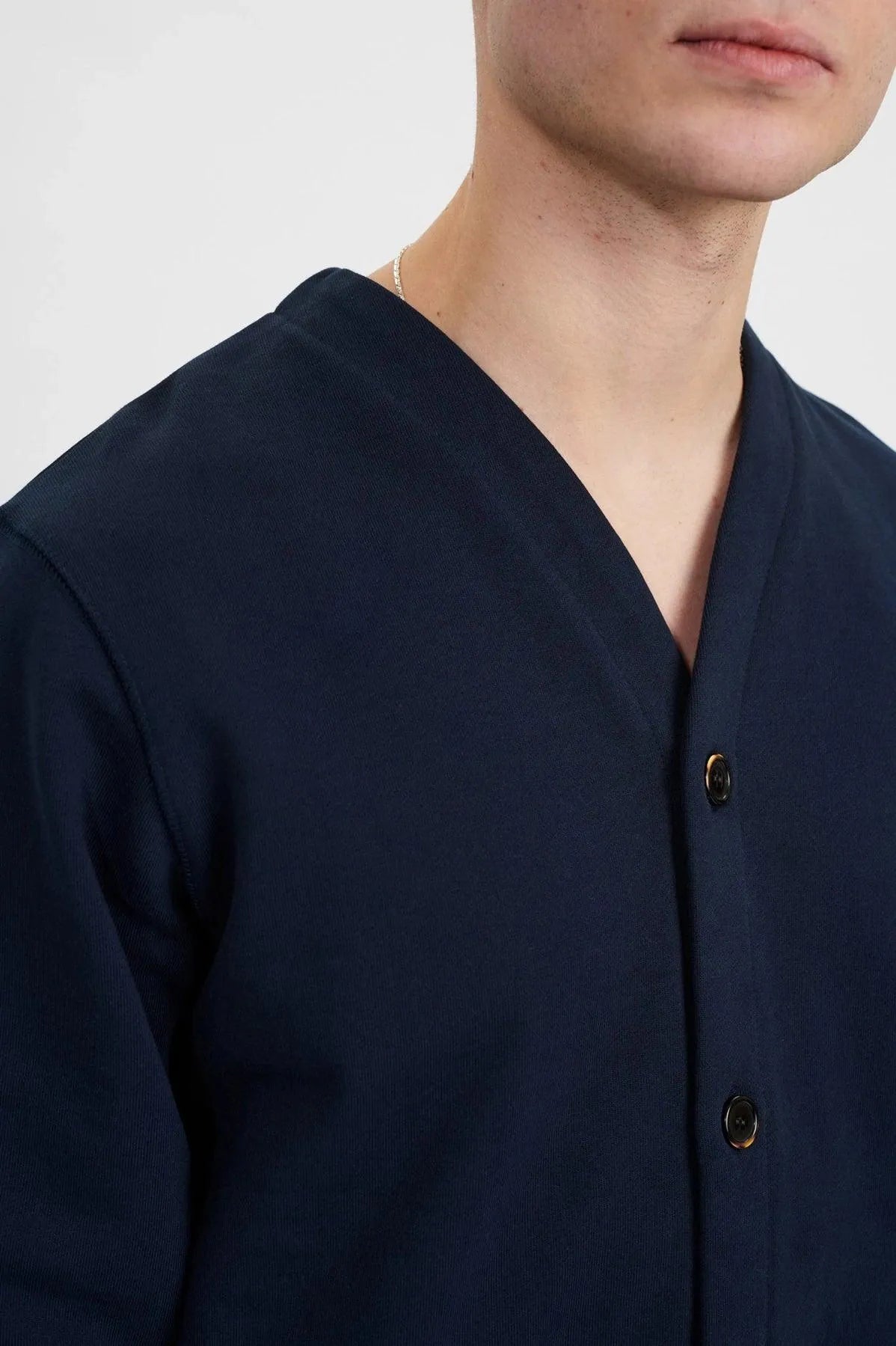 Cardigan Aksam French Terry Sky Captain - ECRU