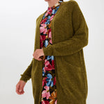 Cardigan Amara Fir Green - ECRU