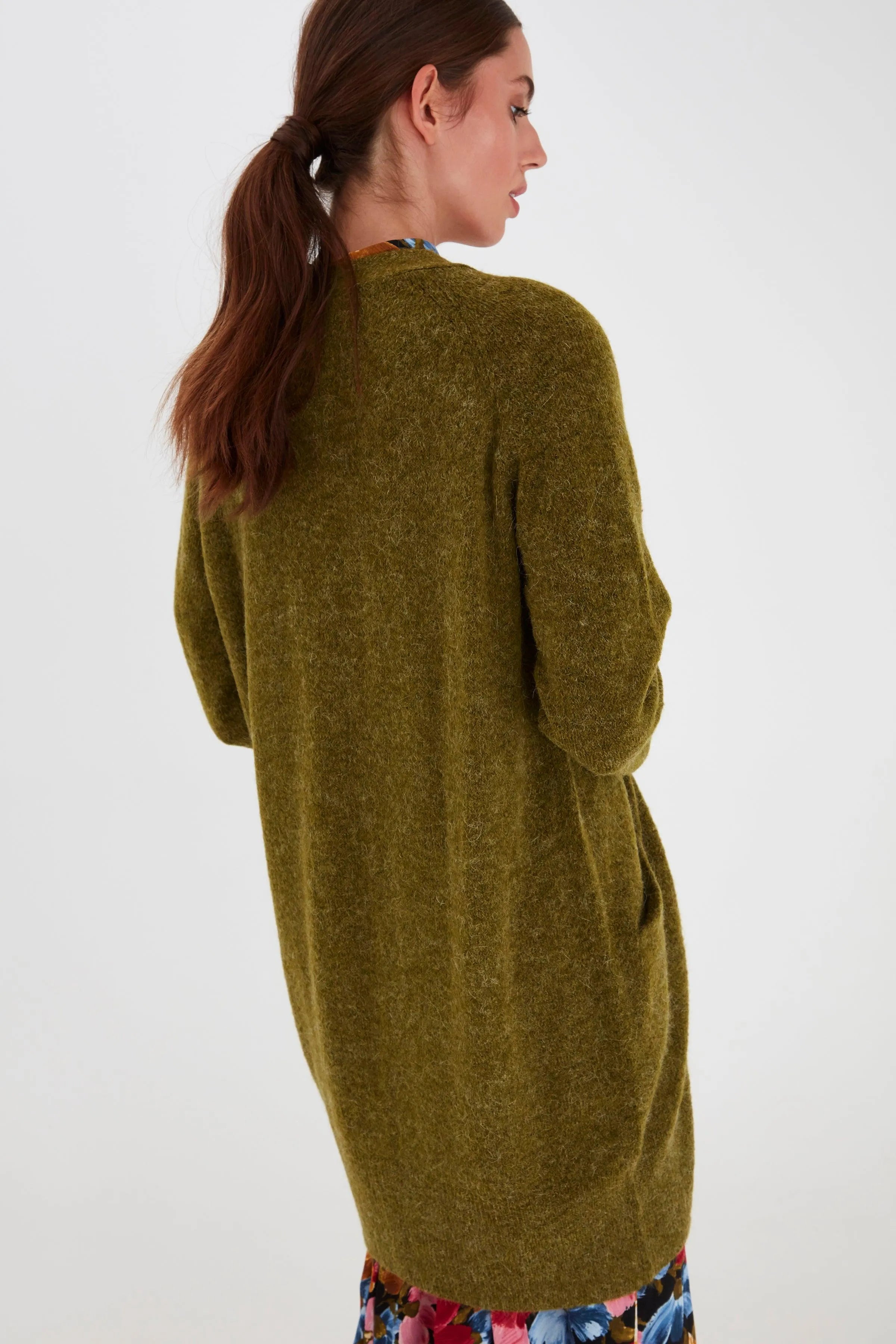 Cardigan Amara Fir Green - ECRU