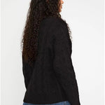 Cardigan de punto con botones y detalle de ochos negro - ECRU